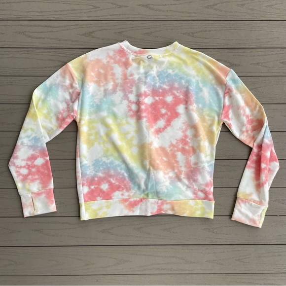 GAP Girl’s Long Sleeve Shirt Multicolored Tie-Dye Knotted Front XL - Picture 5 of 5